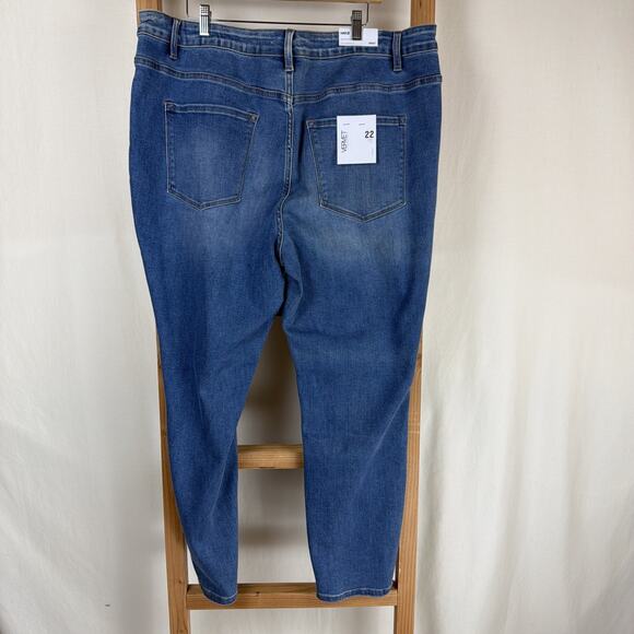 NWT Flying Monkey Vervet Haylie High Rise Blue Skinny Jeans #0884 Size 20 - Picture 3 of 4